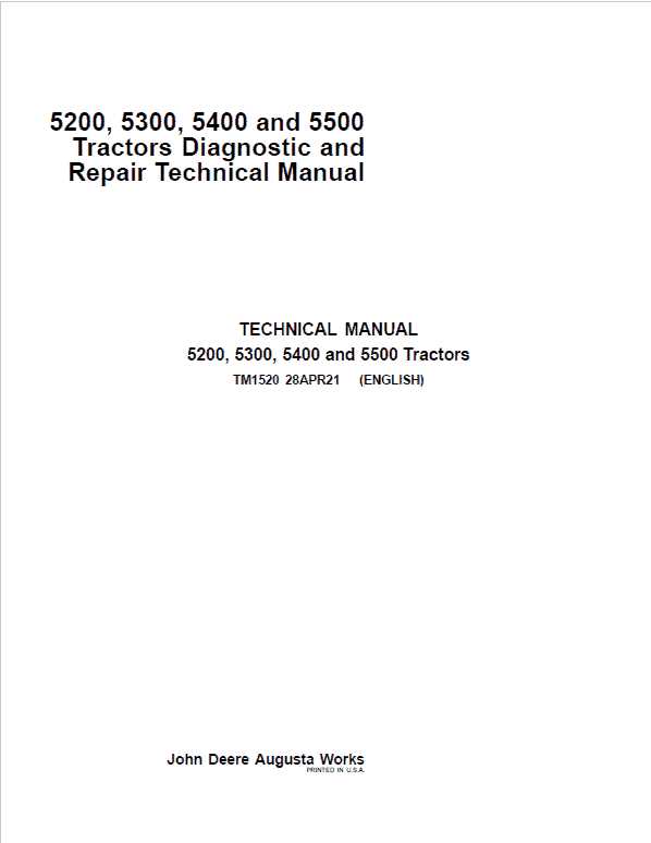 john deere 5200 parts diagram