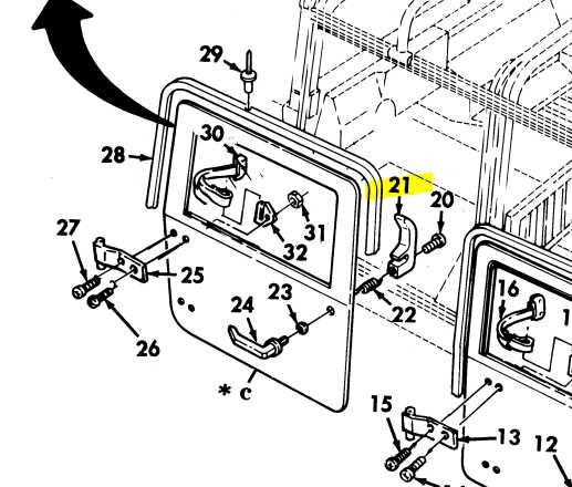 jeep wrangler door parts diagram