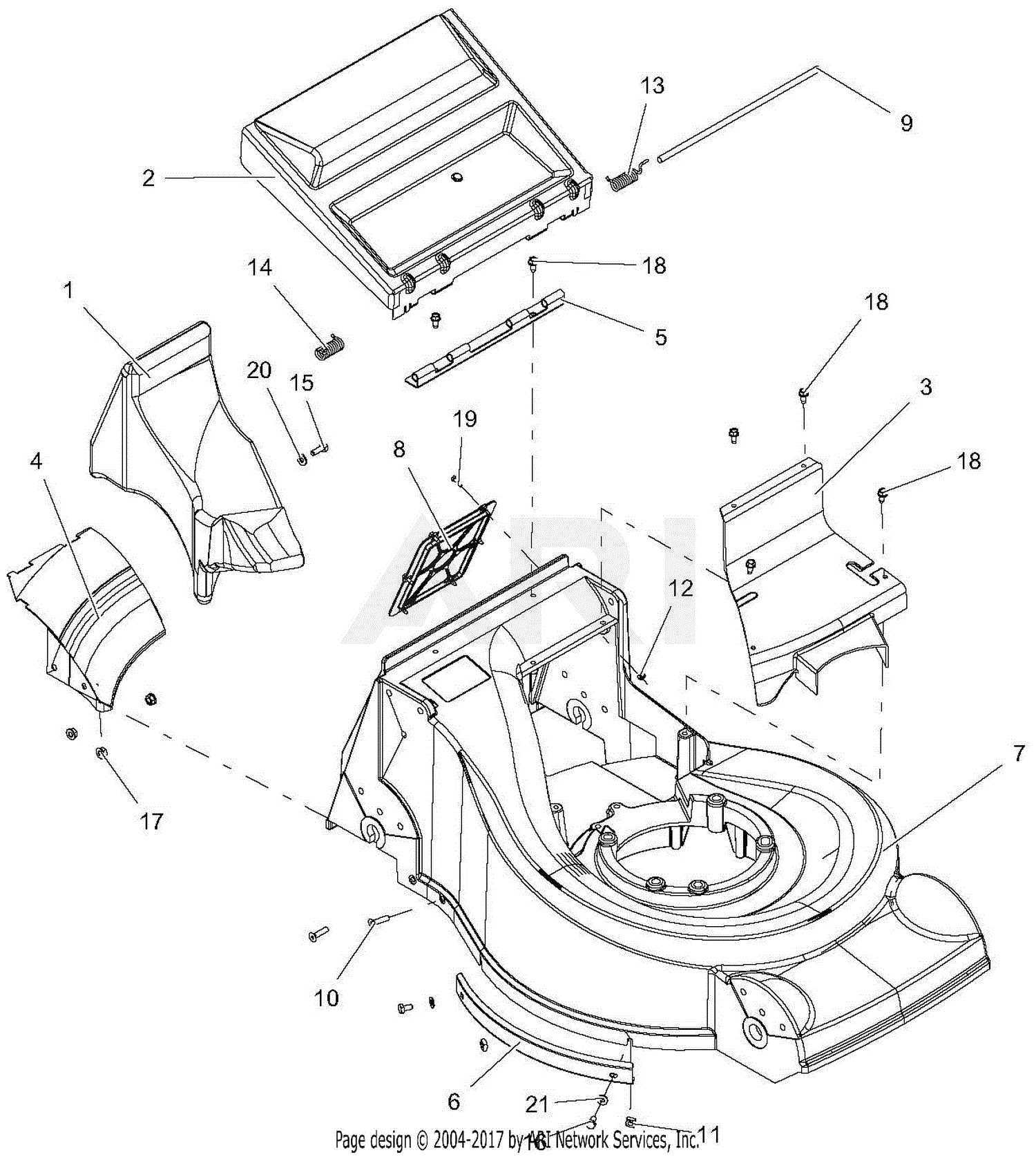 gravely mower deck parts diagram