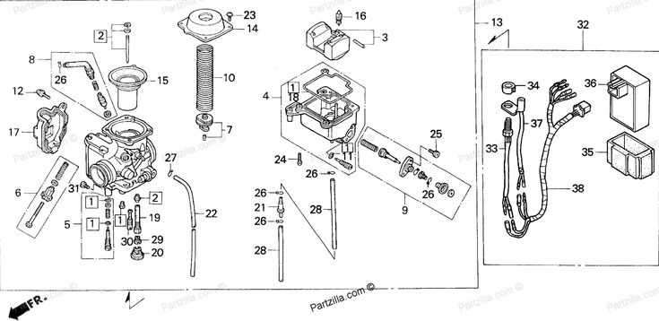 honda 4 wheeler parts diagram