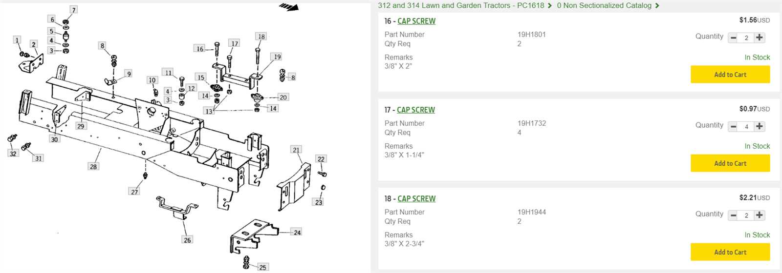 john deere 314 parts diagram