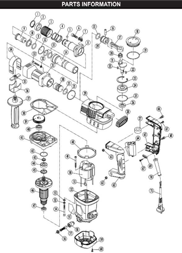 jackhammer parts diagram