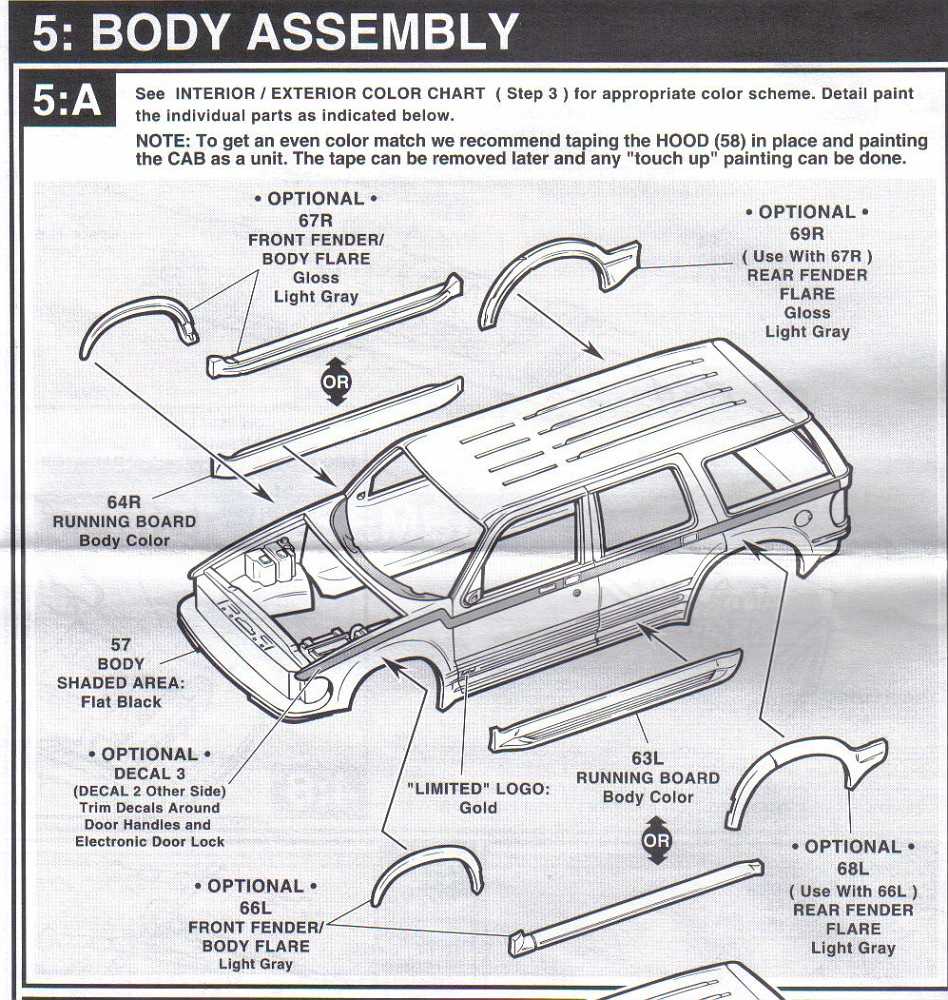 ford explorer body parts diagram