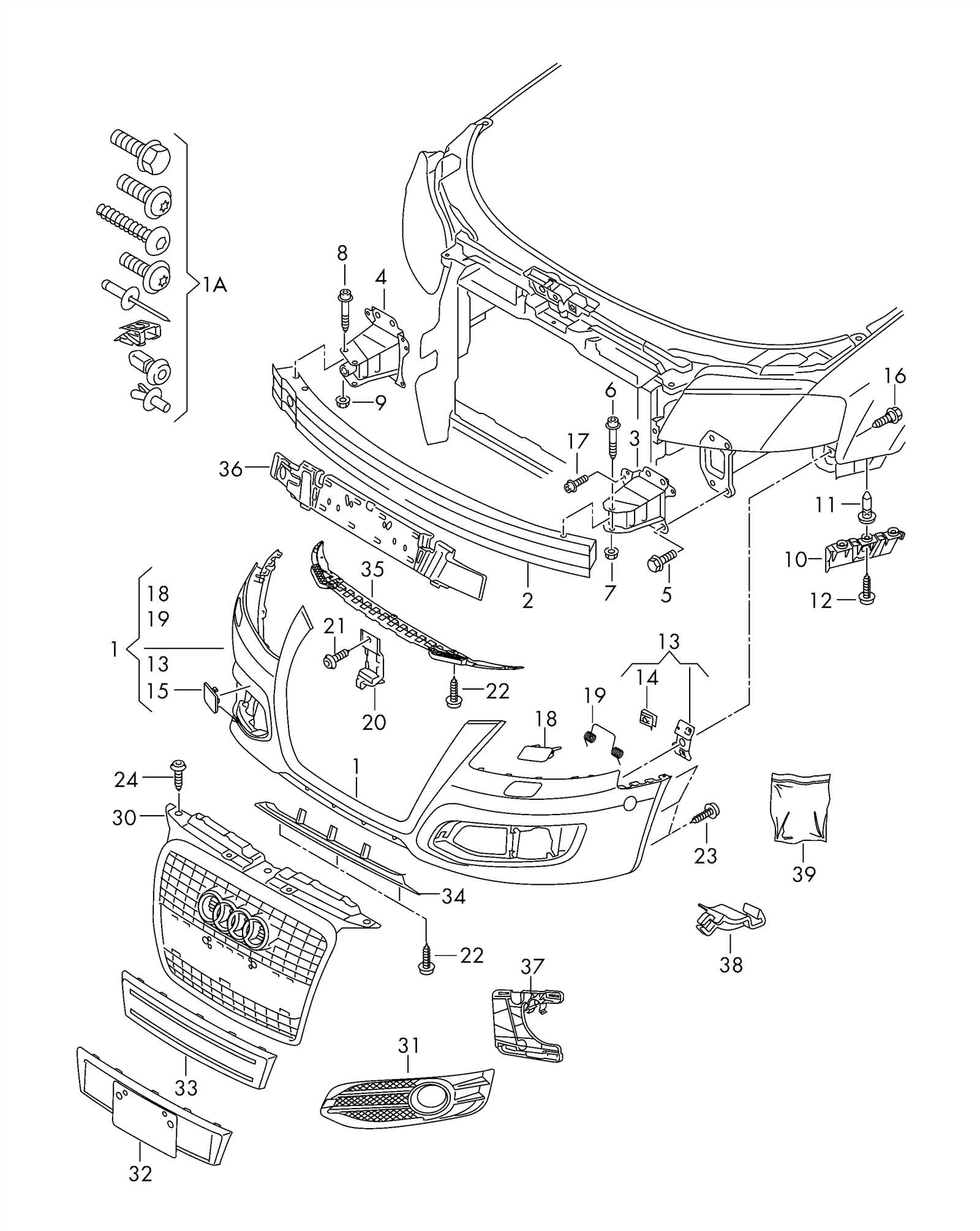 audi a3 body parts diagram