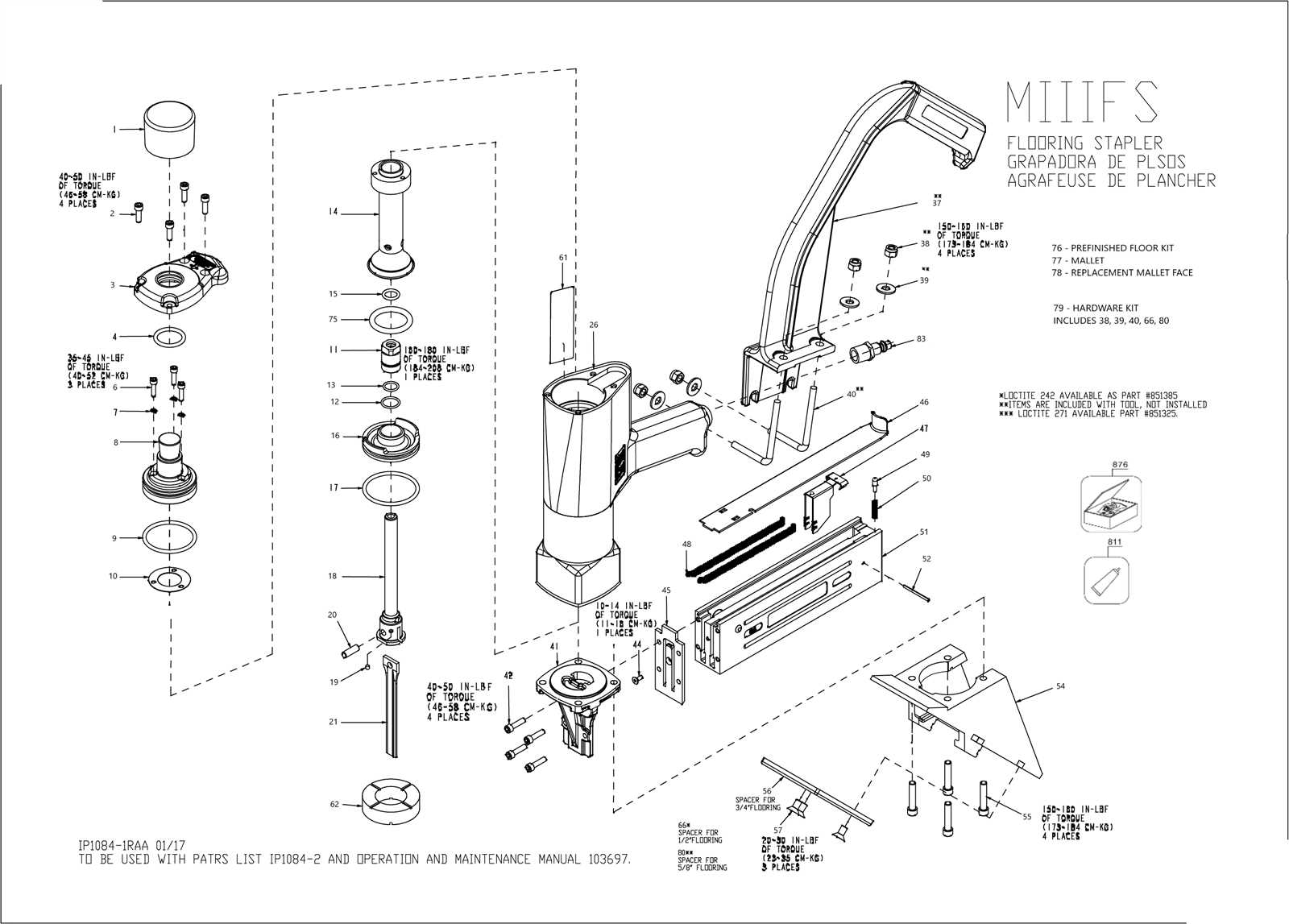 bostitch miii parts diagram