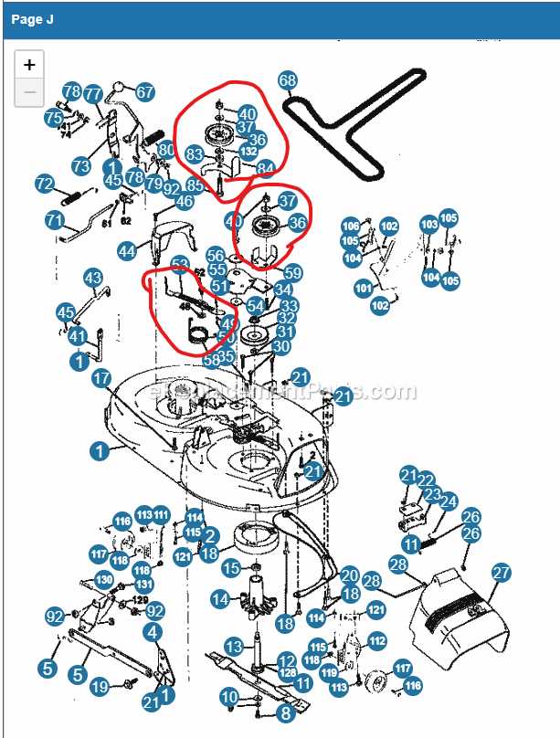 craftsman 42 inch mower deck parts diagram