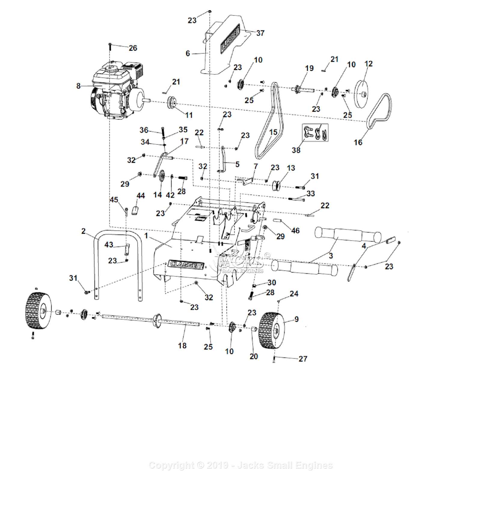 classen tr 20 parts diagram