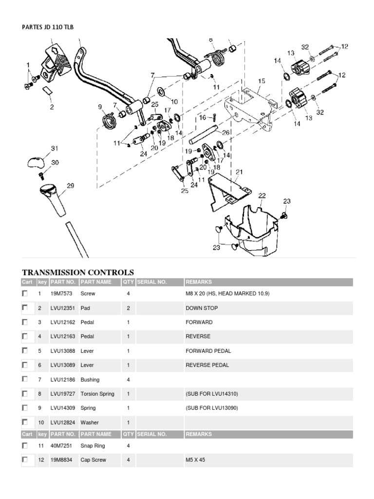 john deere 110 parts diagram