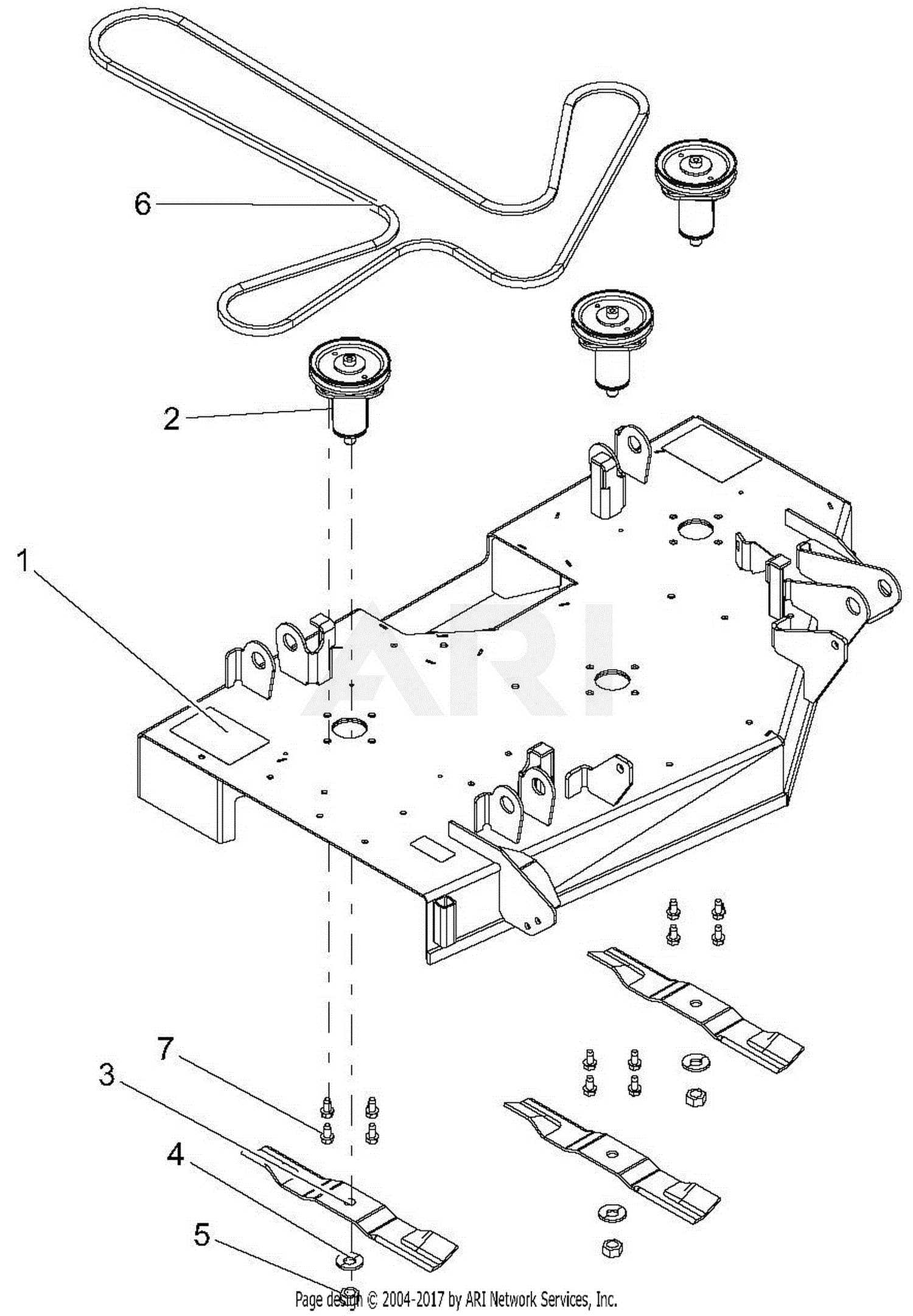 gravely mower deck parts diagram