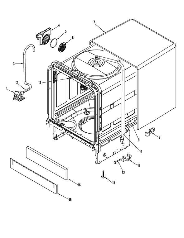 maytag dishwasher parts diagram