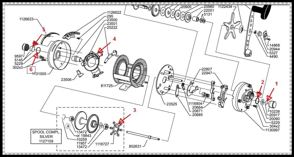 baitcaster abu garcia reel parts diagram