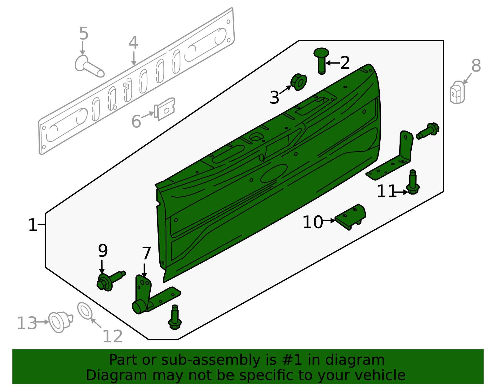 ford f350 tailgate parts diagram