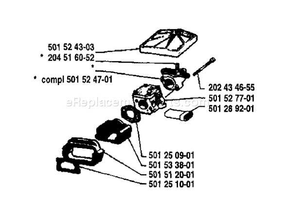 husqvarna 266 parts diagram