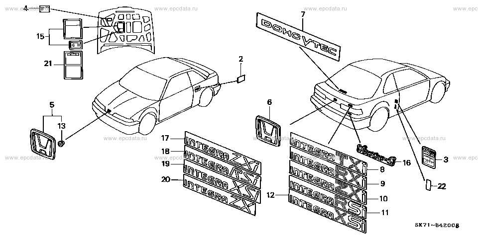 car parts labeled diagram