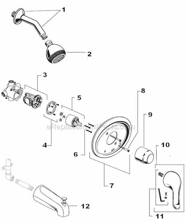 american standard cadet faucet parts diagram