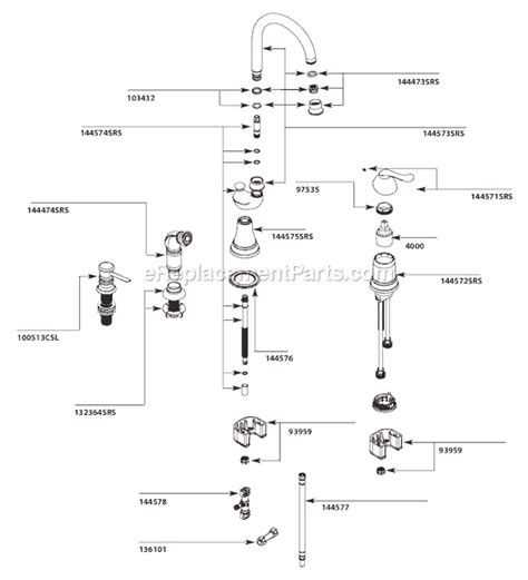 moen single handle bathroom faucet parts diagram