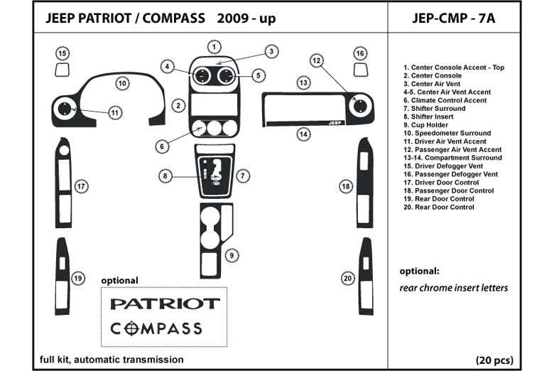 jeep interior parts diagram