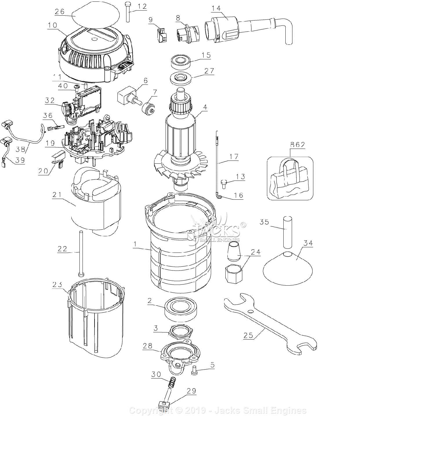 dewalt dw716 parts diagram