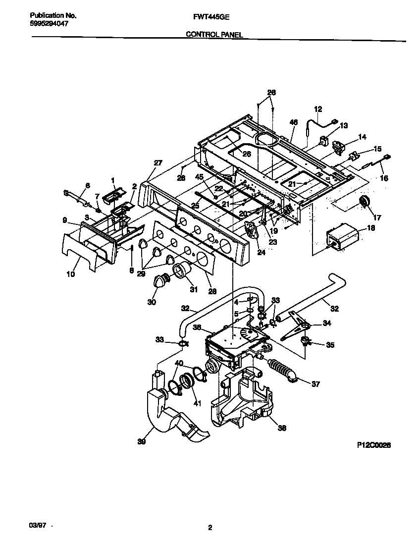 frigidaire top load washer parts diagram