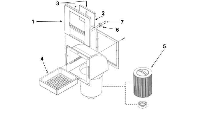 hayward pool skimmer parts diagram