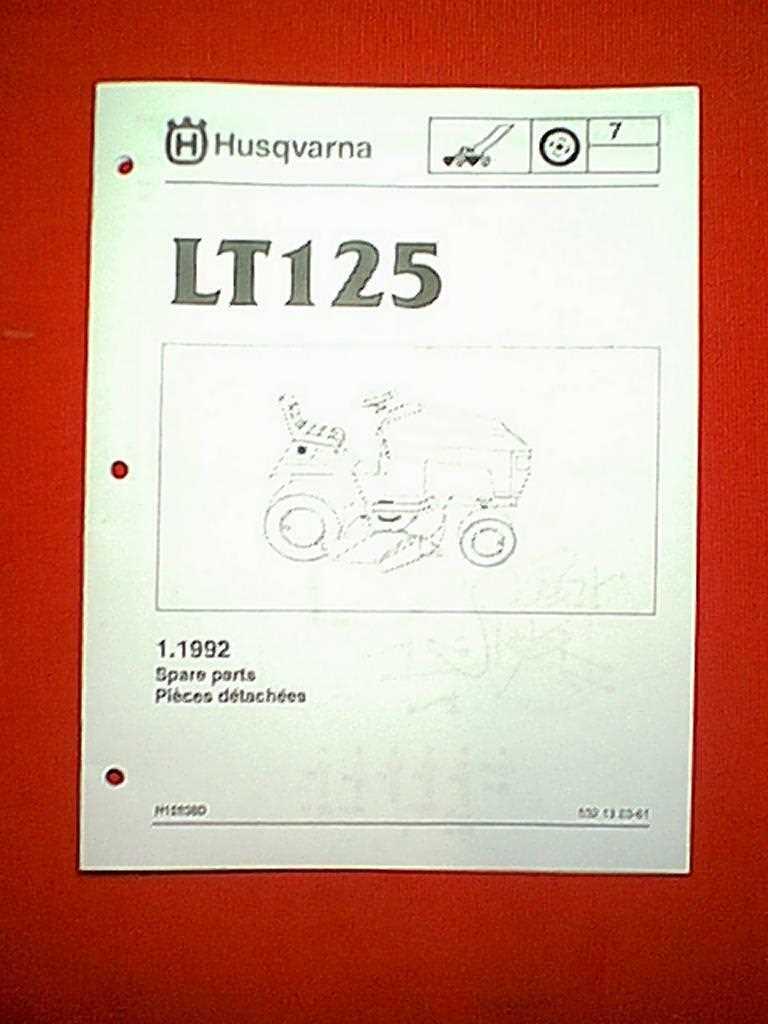 husqvarna lt125 parts diagram