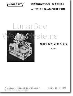 hobart slicer parts diagram