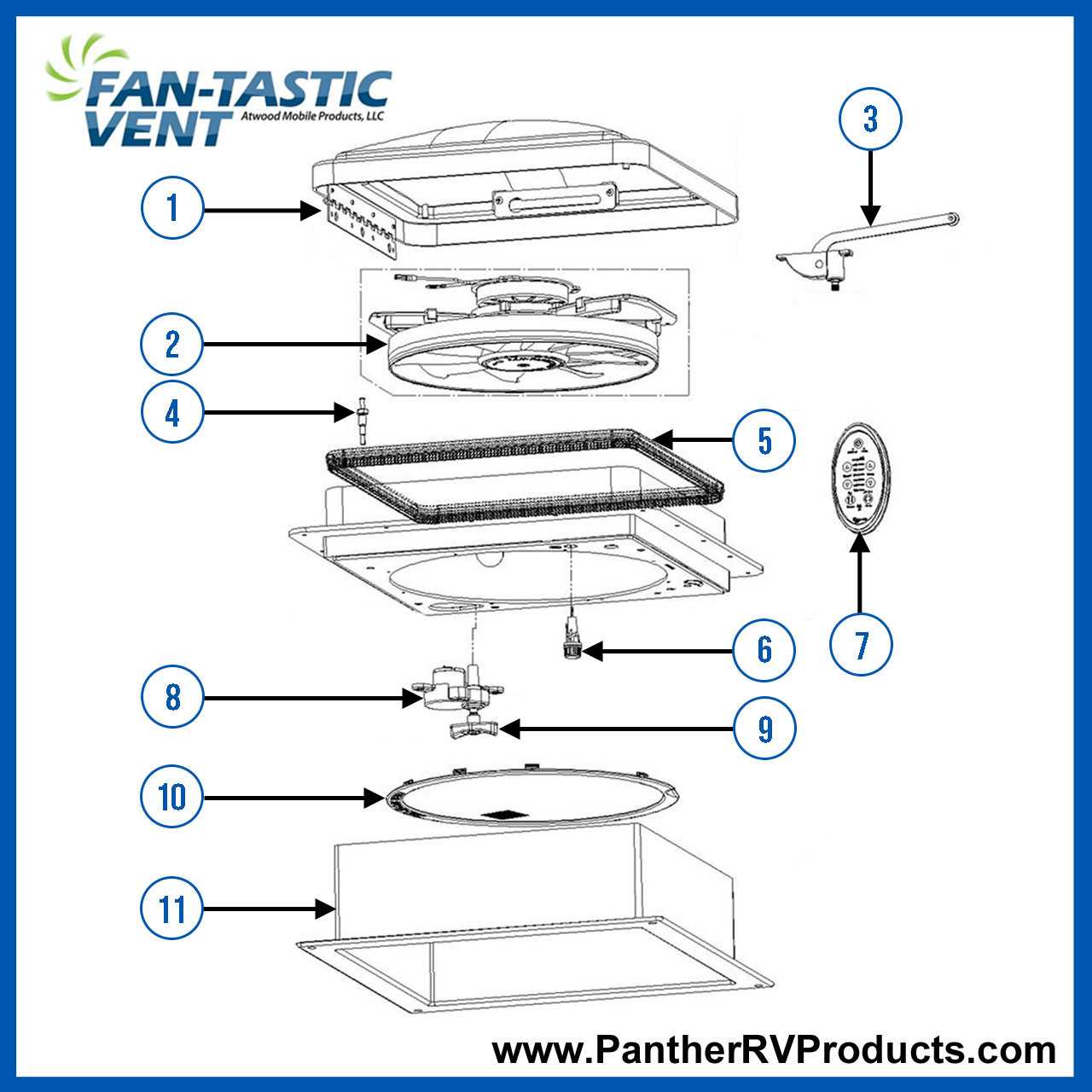 dometic rv air conditioner parts diagram