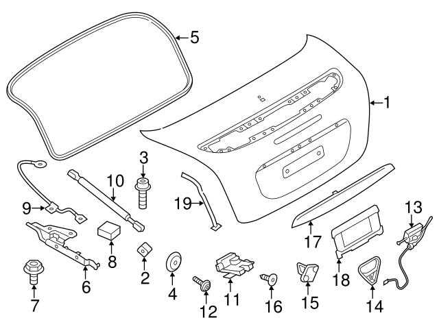 mini cooper body parts diagram