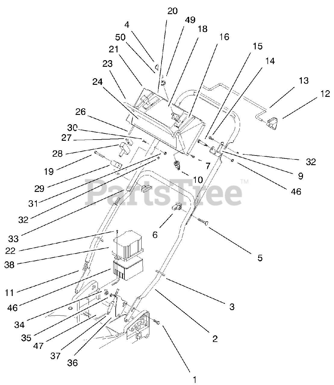 bobcat walk behind mower parts diagram