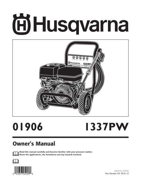 husqvarna pressure washer parts diagram