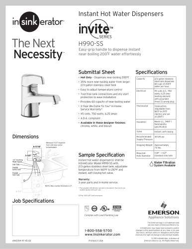 insinkerator hot water dispenser parts diagram