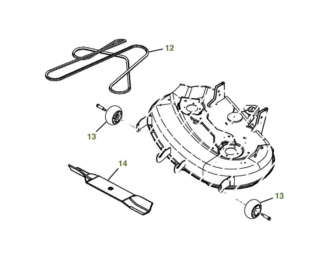 john deere d160 mower deck parts diagram