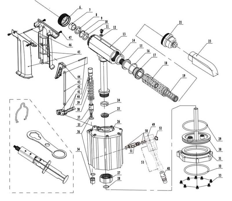 diagram rivet gun parts