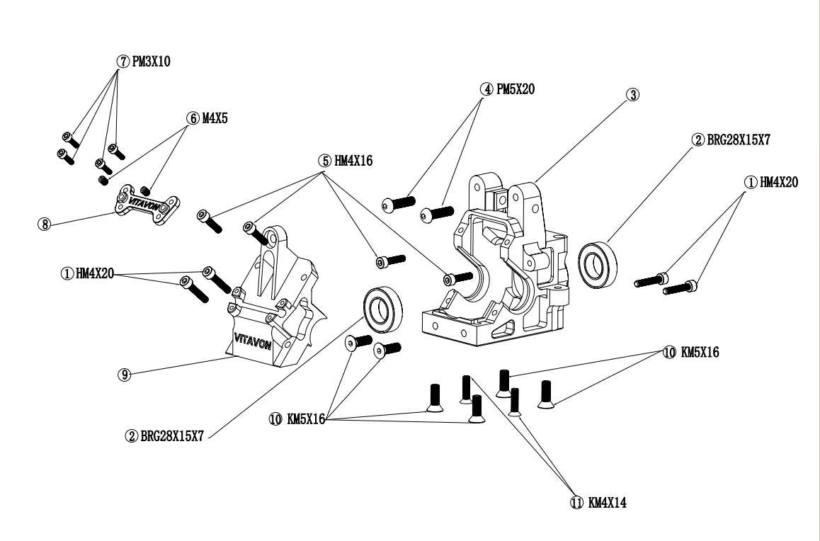 arrma outcast 8s parts diagram