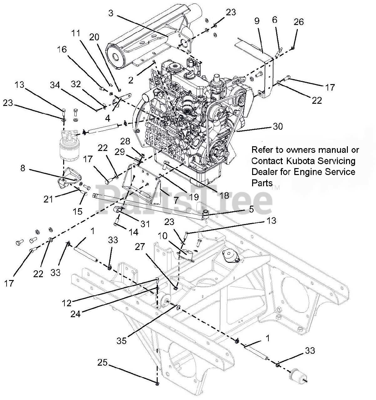 kubota d902 engine parts diagram