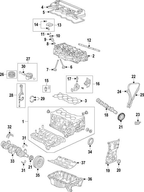 honda civic engine parts diagram