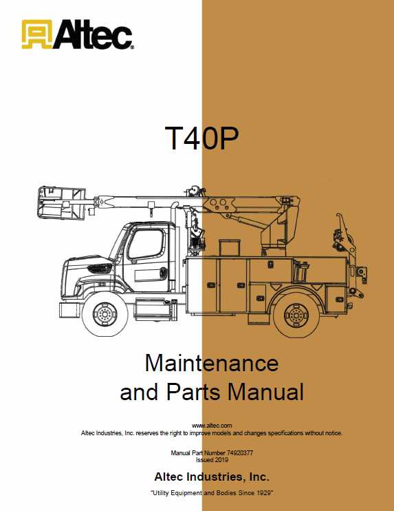 altec bucket truck parts diagram