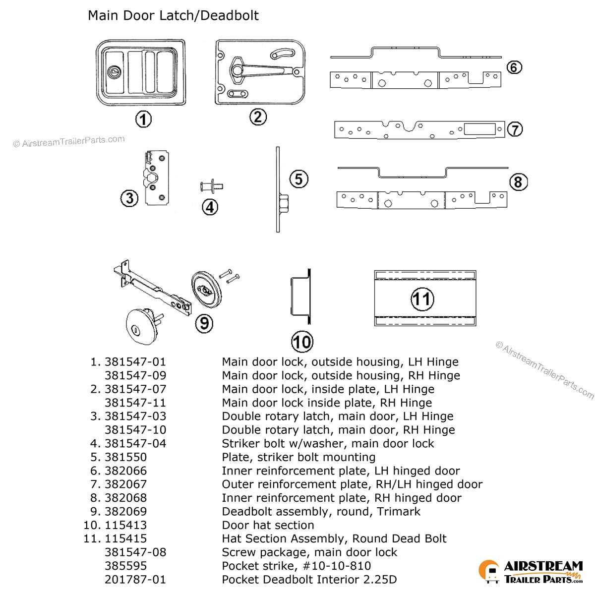 deadbolt lock parts diagram