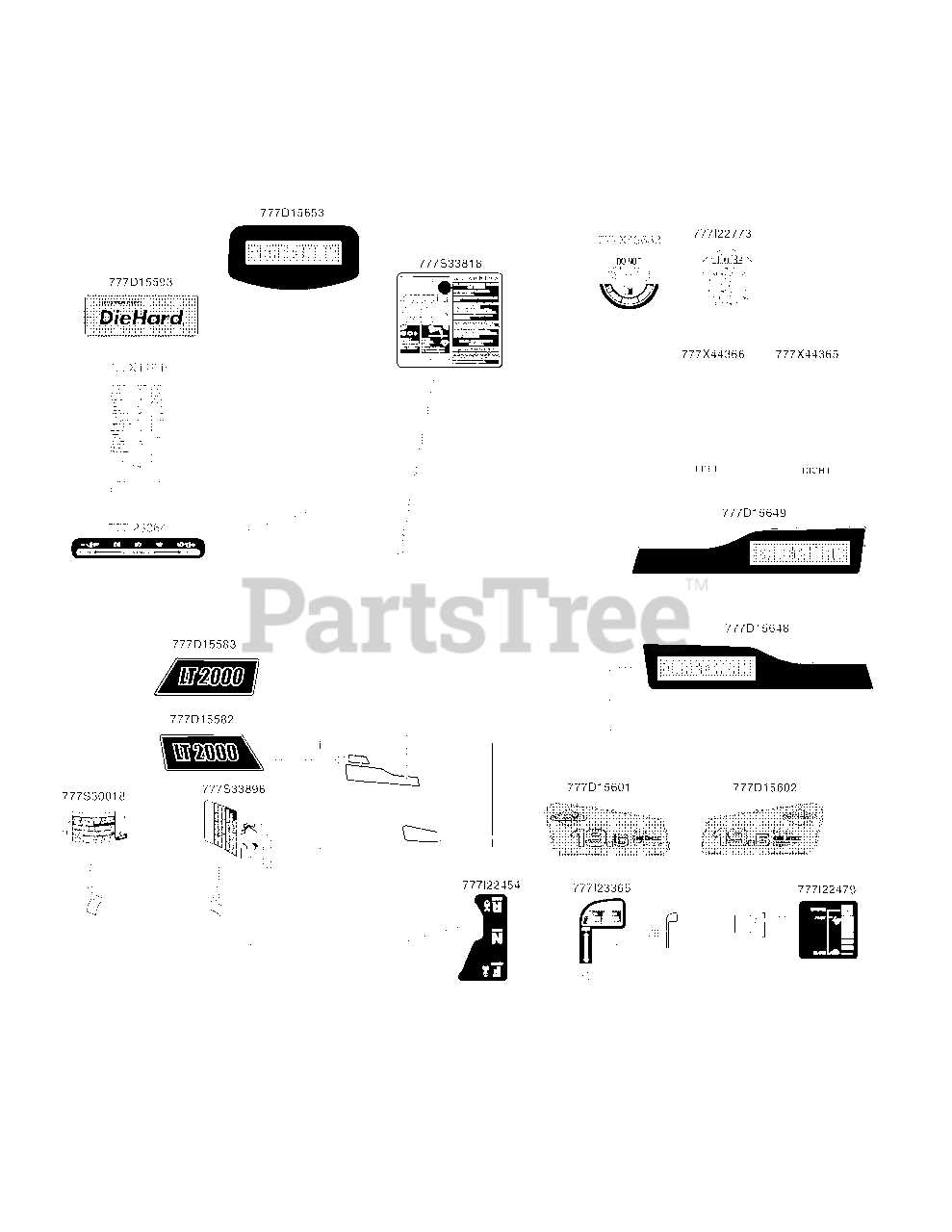 lt2000 craftsman parts diagram