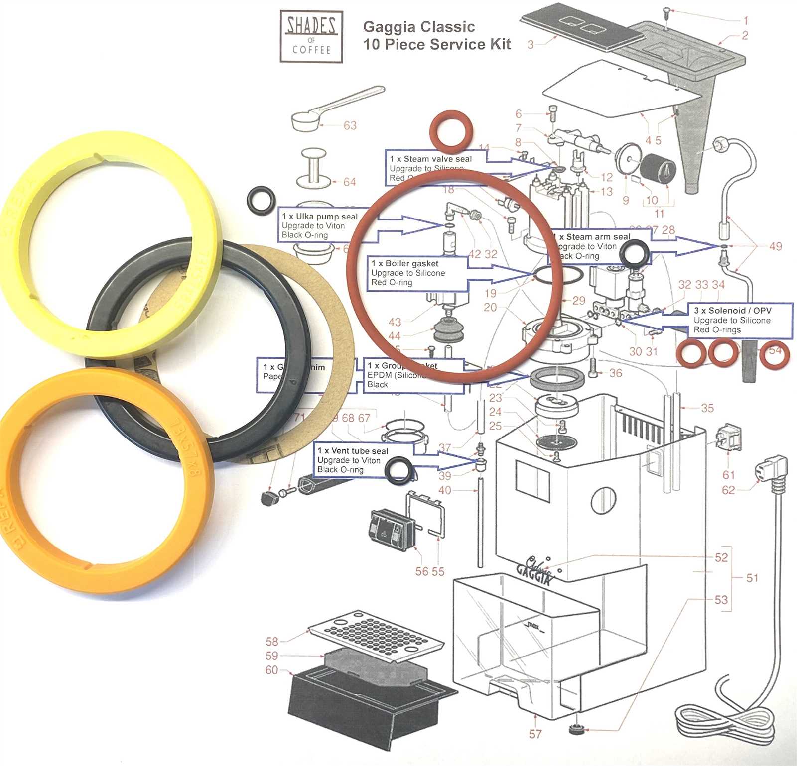 gaggia classic 2015 parts diagram