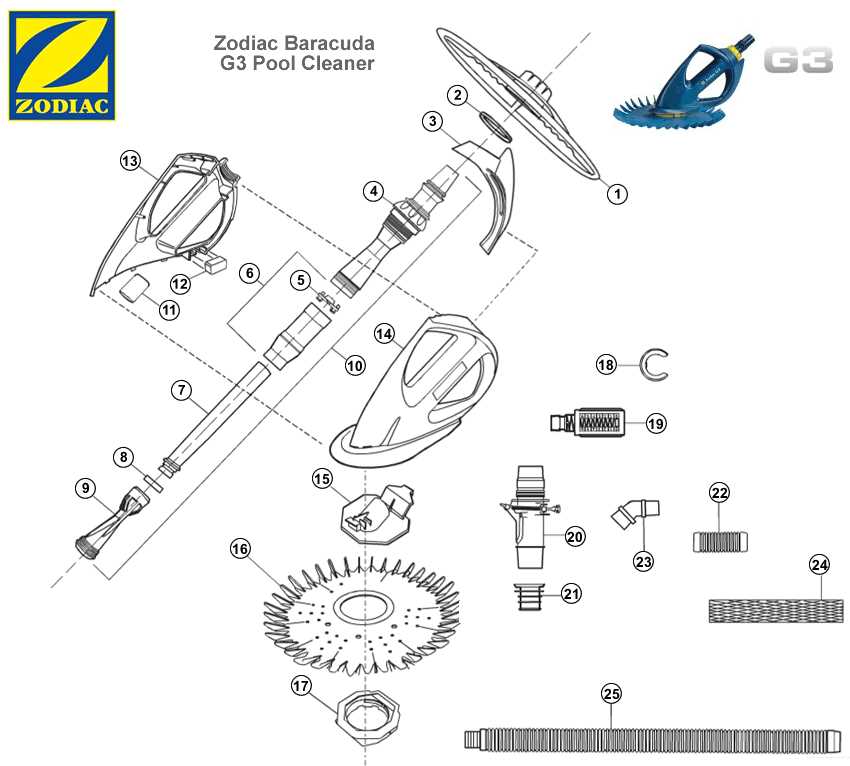 baracuda pool cleaner parts diagram