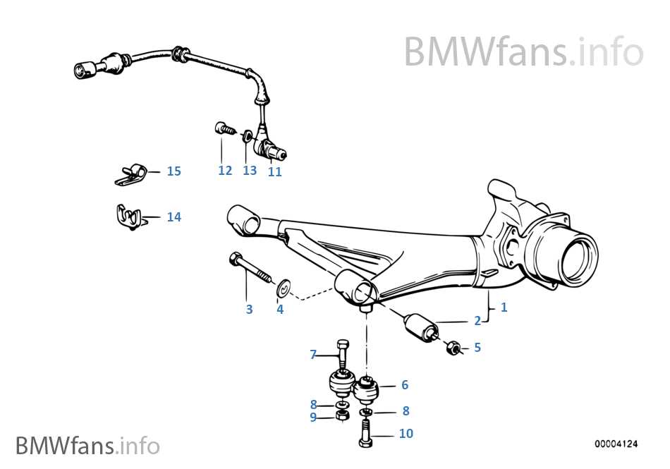 bmw rear suspension parts diagram