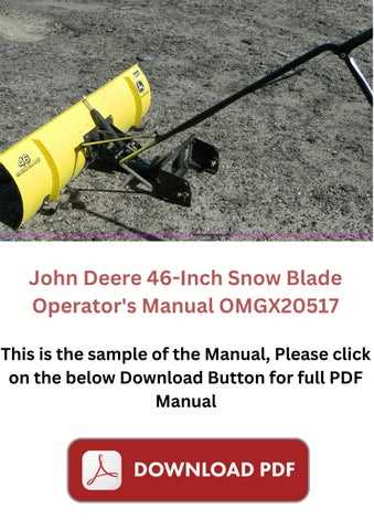 john deere 46 snow blade parts diagram