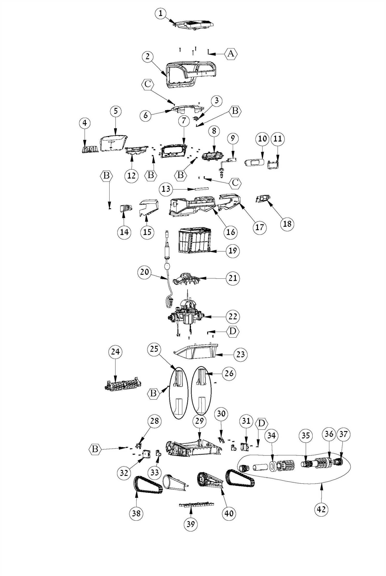 dolphin pool cleaner parts diagram