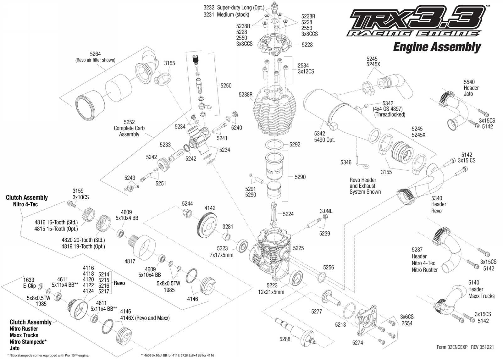 e revo parts diagram