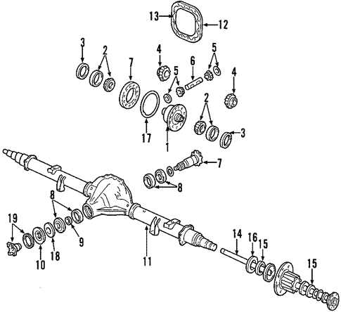 2005 ford f250 front axle parts diagram