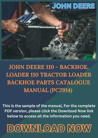 john deere 110 backhoe parts diagram