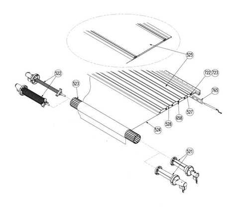 electric dometic 9100 power awning parts diagram