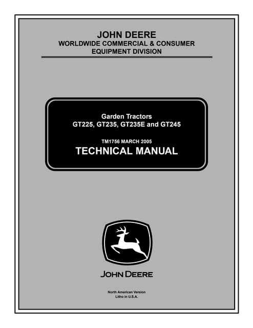 john deere gt235 engine parts diagram