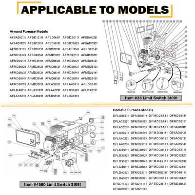 dometic rv furnace parts diagram